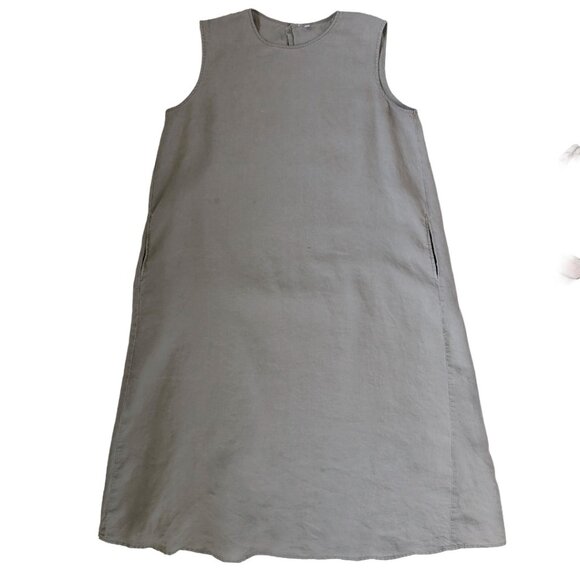 Muji Ladies' French Linen Sleeveless Dress Sz M-L - Picture 2 of 8